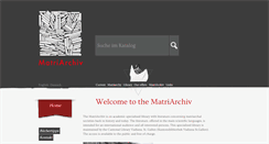 Desktop Screenshot of matriarchiv.info