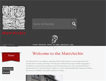 Tablet Screenshot of matriarchiv.info